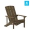Flash Furniture Mahogany Poly Resin Adirondack Chairs, 4PK 4-JJ-C14501-MHG-GG - alternate 6
